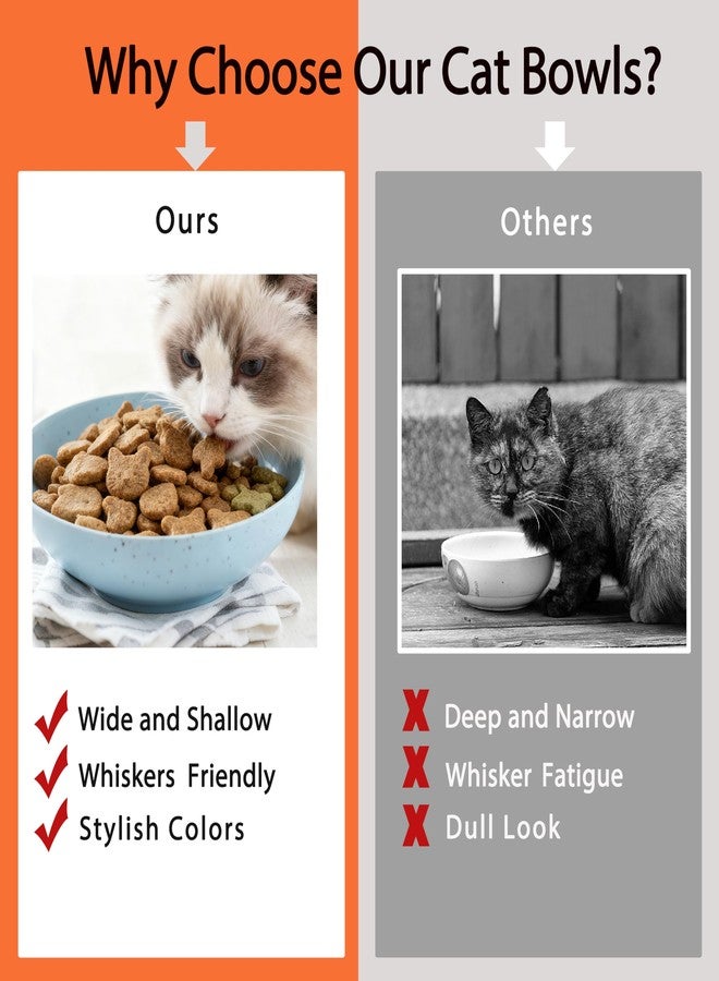 OLULU 10 Pack Cat Bowls, Whisker Friendly Kitten Dishes, Durable Wheat Straw Cat Food Bowls for Indoor Outdoor Cats - Image 5